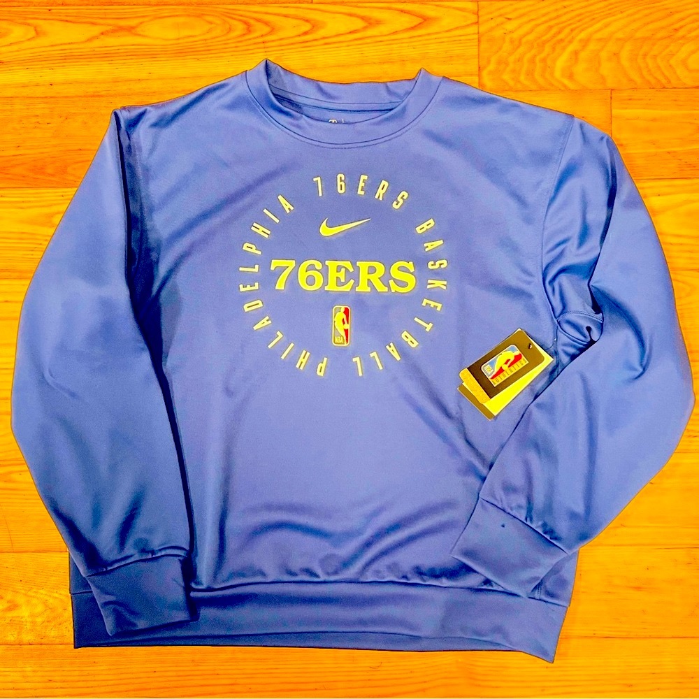 Nike Dri-FIT Philadelphia 76ers crew neck sweatshirt, new with tags